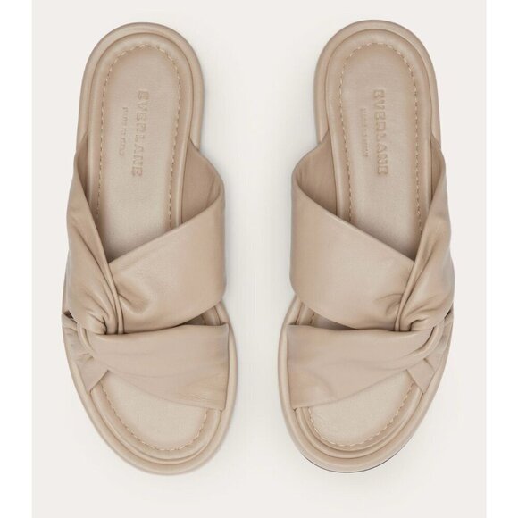 Everlane The Day Twist Sandals in Warm Khaki 9 New Womens Slides - Picture 10 of 10